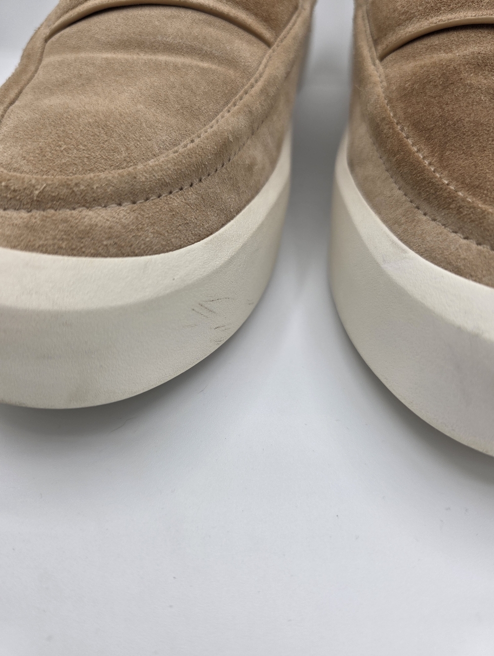 Vince Suede Loafers Womens 8.5 Tan Slip On Flats Leather Comfort Casual Shoes - Picture 10 of 12